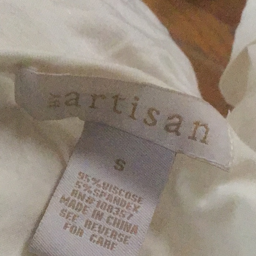 Artisan. Cream white sleeveless shirt  S - Picture 5 of 5